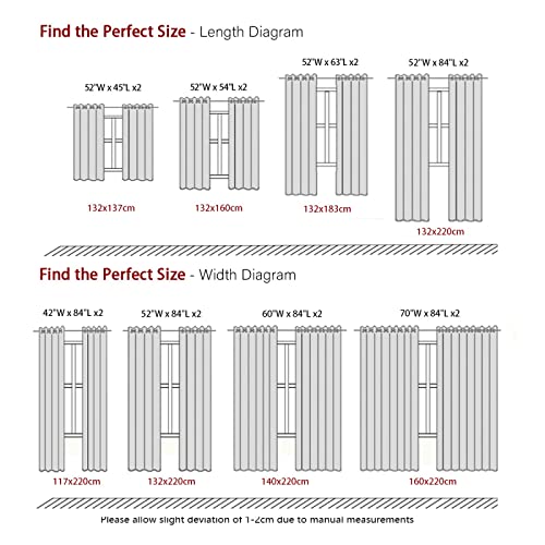 PARREN Azul Elegancia habitación Moderna oscurecimiento Cortinas Opacas decoración Plantas Dibujos Animados Cortinas Florales privacidad para Adolescentes niños niñas Adultos W160xL245cm 2 Paneles