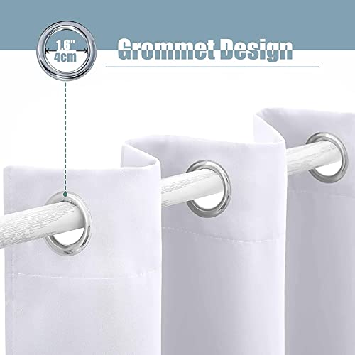 Cortinas opacas con aislamiento térmico de 160 x 200 cm, con ojales en la parte superior, cortinas de lino 100 % de color sólido, tratamientos de ventana para sala de estar, eficiencia energética